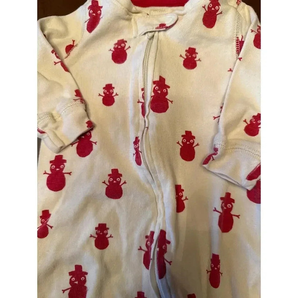 BABY GAP FOOTED ONEPIECE snowmen 3-6 months - Picture 2 of 4